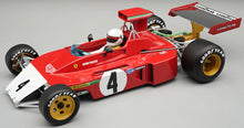 Indlæs billede til gallerivisning Ferrari 312B3-73 #4 ARTURO MERZARIO CANADA GP 1973 (Broken Nose) + FIGUUR rød/hvid/krom 1:18