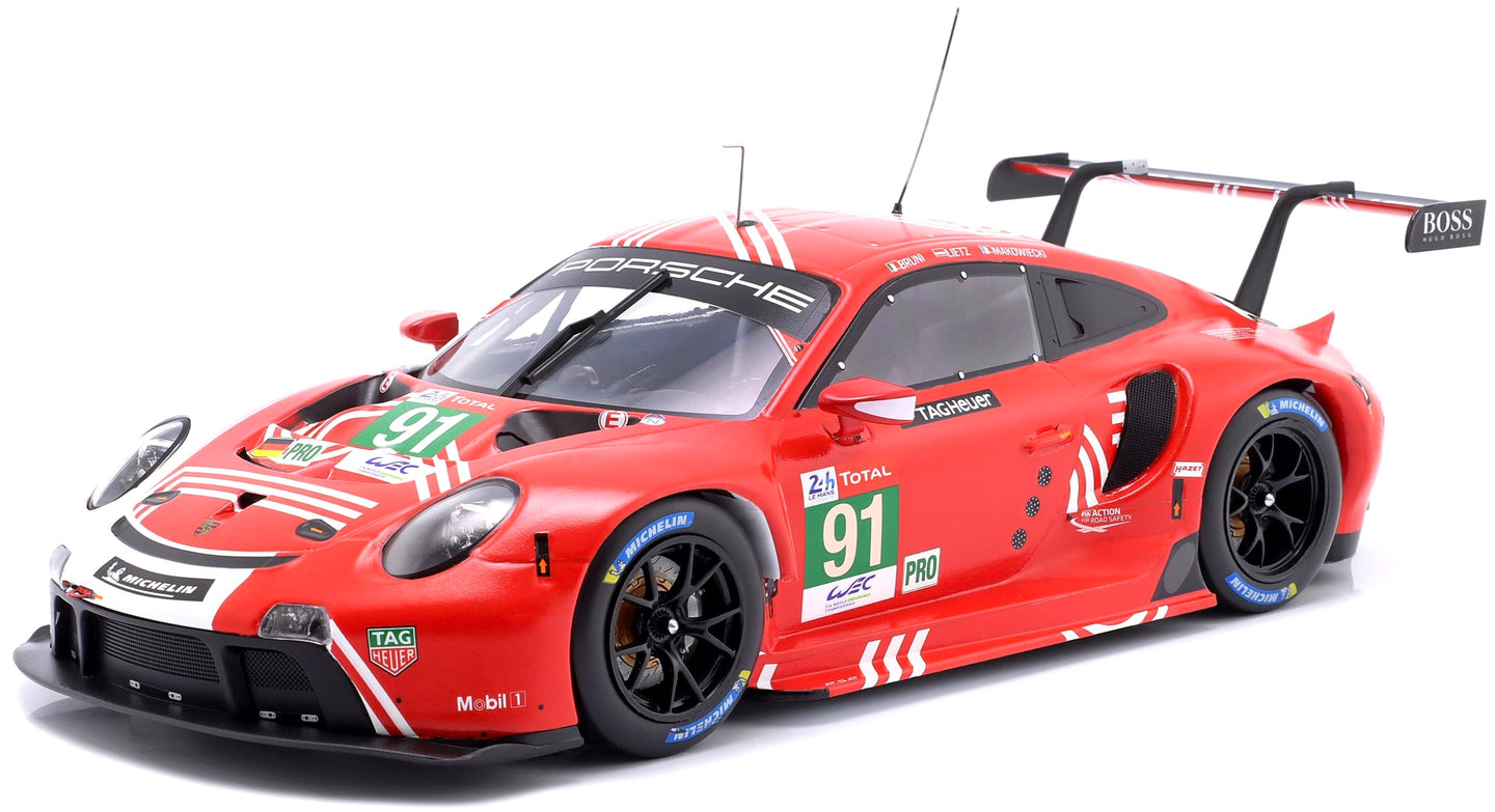 PORSCHE 911 991-2 RSR N 91 24h LE MANS 2020 GIANMARIA BRUNI - RICHARD LIETZ - FREDERIC MAKOWIECKI- PORSCHE 917 TRIBUTE DESIGN RED 1:18