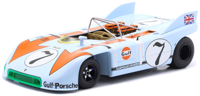 PORSCHE 908/03 GULF SPIDER N 7 TARGA FLORIO 1971 JO SIFFERT - BRIAN REDMAN LIGHT BLUE 1:18