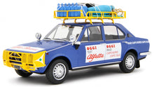 Indlæs billede til gallerivisning Alfa Romeo ALFETTA 1.8 RAID CAPO NORD CAPO SUD 1973 blå/gul/hvid 1:18