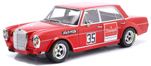 MERCEDES BENZ 300 SEL 6.8 AMG N 35 SUDWESTPOKAL HOCKENHEIM 1971 HELMUT KELLENERS RED 1:18
