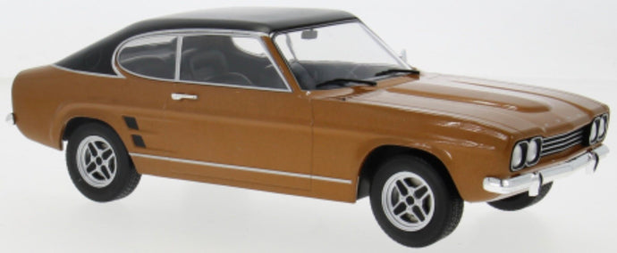 FORD ENGLAND CAPRI MKI GXL 1973 BROWN MET BLACK MATT 1:18