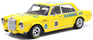 MERCEDES BENZ 300 SEL 6.8 TEAM HANNEN ALT N 38 HOCKENHEIM 1971 HANS HEYER YELLOW 1:18