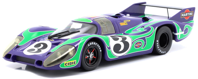 PORSCHE 917LH 4.5L TEAM MARTINI RACING INTERNATIONAL N 3 2nd 24h LE MANS 1970 GERARD LARROUSSE - WILLI KAUHSEN BLUE GREEN 1:18
