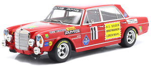 MERCEDES BENZ 300 SEL 6.8 TEAM MERCEDES AMG N 11 24h PAUL RICARD 1971 HANS HEYER - CLEMENS SCHICKENTANZ RED 1:18