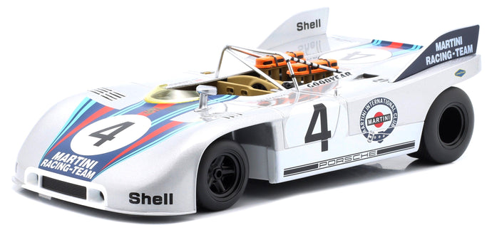 PORSCHE 908/3 SPIDER TEAM MARTINI RACING N 4 3rd 1000km NURBURGRING 1971 HELMUT MARKO - GIJS VAN LENNEP SILVER RED BLUE 1:18