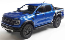 Indlæs billede til gallerivisning FORD USA RANGER RAPTOR PICK-UP DOUBLE CABINE 2024 BLUE 1:18