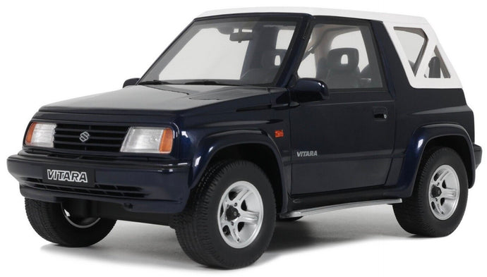 Suzuki VITARA JLX CABRIOLET 1994 mørk blå/hvid 1:18