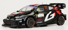 Indlæs billede til gallerivisning TOYOTA YARIS GR RALLY1 HYBRID TEAM TOYOTA GAZOO RACING WRT N 17 2nd RALLY ISLAS CANARIAS 2025 SEBASTIEN OGIER - VINCENT LANDAIS BLACK WHITE 1:18