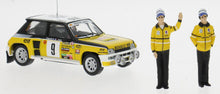 Indlæs billede til gallerivisning RENAULT R5 TURBO TEAM ELF (night version) N 9 WINNER RALLY MONTECARLO 1981 WITH FIGURE JEAN RAGNOTTI - JEAN MARC ANDRIE YELLOW WHITE 1:43