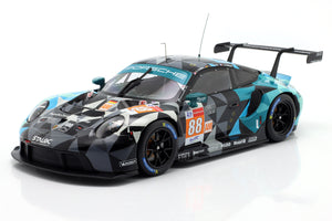 PORSCHE 911 991-2 4.2L RSR-19 TEAM DEMPSEY-PROTON RACING N 88 24h LE MANS 2021 JULIEN ANDLAUER - LANCE DAVID ARNOLD - DOMINIQUE BASTIEN LIGHT BLUE BLACK GREY 1:18