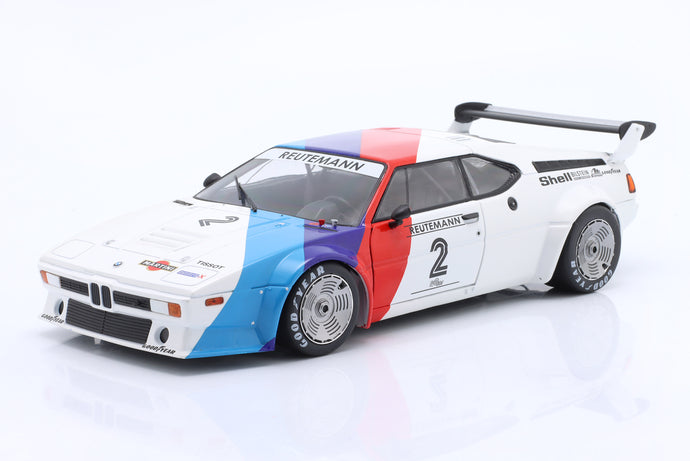 BMW M1 M88 3.5L TEAM BMW MOTORSPORT N 2 PROCAR SERIES 1979 CARLOS REUTEMANN WHITE BLUE RED 1:18