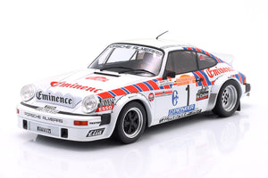 PORSCHE 911 SC TEAM EMINENCE Gr.4 (night version) N 1 RALLY SANREMO 1981 WALTER ROHRL - CHRISTIAN GEISTDORFER WHITE RED 1:18