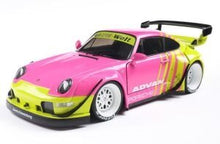 Indlæs billede til gallerivisning PORSCHE 911 993 RWB BODYKIT COUPE 2024 PINK YELLOW 1:18