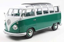 Indlæs billede til gallerivisning VOLKSWAGEN T1 SAMBA GREEN/WHITE 1962 1:18