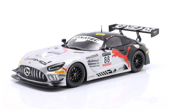 MERCEDES BENZ GT3 AMG 6.2L V8 TEAM AKKODIS ASP N 88 WINNER 24h SPA 2022 RAFFAELE MARCIELLO - DANIEL JUNCADELLA - JULES GOUNON WHITE BLACK 1:18