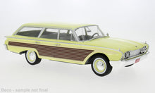 Indlæs billede til gallerivisning FORD USA LTD COUNTRY SQUIRE SW STATION WAGON 1960 LIGHT YELLOW WOOD 1:18