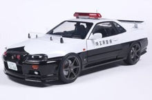 Indlæs billede til gallerivisning NISSAN SKYLINE 34 GT-R (BNR34) JAPAN POLICE 2019 WHITE BLACK 1:18