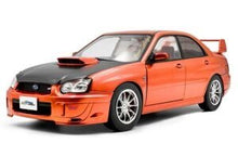 Indlæs billede til gallerivisning SUBARU IMPREZA WRX STi 2003 ORANGE BLACK 1:18