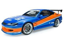Indlæs billede til gallerivisning Nissan Silvia (S15) Spec-S F &amp; F Tokyo Drift Mona Lisa blå/orange 1:18