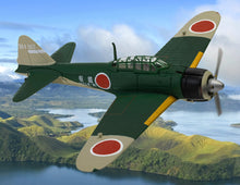 Indlæs billede til gallerivisning MITSUBISHI A6M2-21 ZERO MILITARY AIRPLANE MILITARY GREEN 1:72