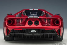 Indlæs billede til gallerivisning FORD USA GT 2017 LIQUID RED SILVER STRIPES 1:12