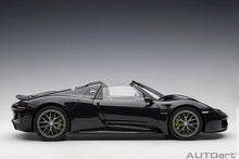 Indlæs billede til gallerivisning 1/12 2013 Porsche 918 Spyder , black metallic 1:12