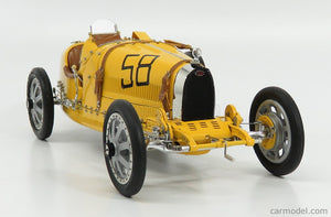BUGATTI T35 N 58 WITH DRIVER FIGURE 1924 YELLOW