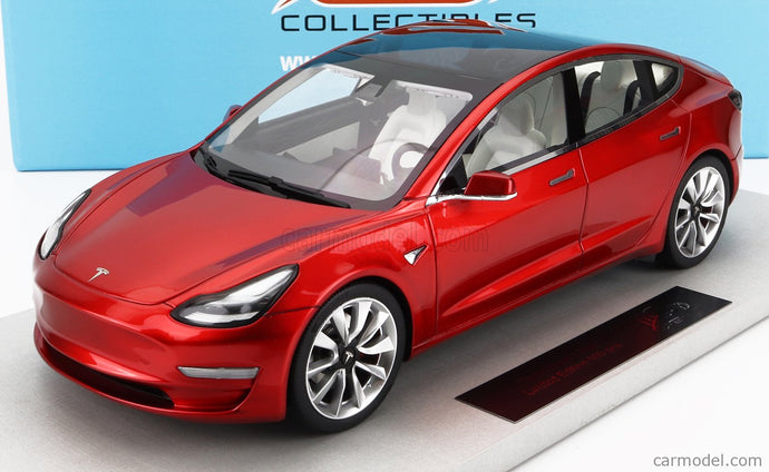 TESLA MODEL 3 RED modelbil 1:18