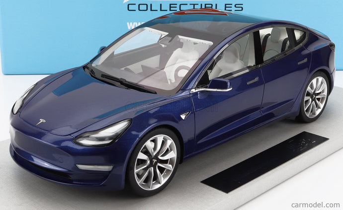 TESLA MODEL 3 BLUE modelbil 1:18