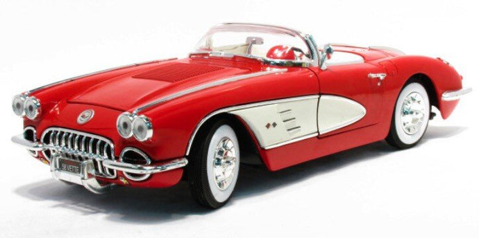 CHEVROLET CORVETTE CABRIO 1958 rød 1:18