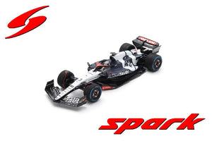 SCUDERIA ALPHATAURI AT04 #3 DANIEL RICCIARDO 10th BELGIAN GP 2023 WITH WET TYRES hvid/mørk blå 1:18