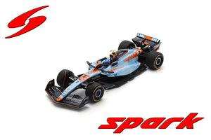 WILLIAMS RACING FW45 #2 LOGAN SARGEANT SINGAPORE GP 2023 lys blå/orange 1:18
