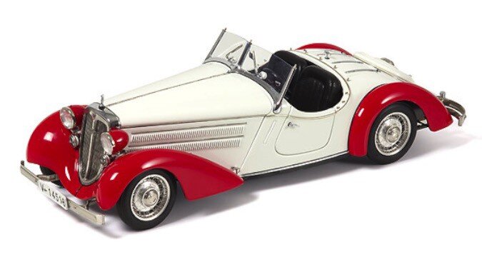 AUDI 225 FRONT ROADSTER 1935 rød/hvid 1:18