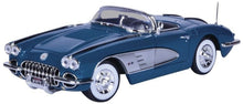 Indlæs billede til gallerivisning CHEVROLET CORVETTE 1958 BLUE PETROLE/SILVER 1:18