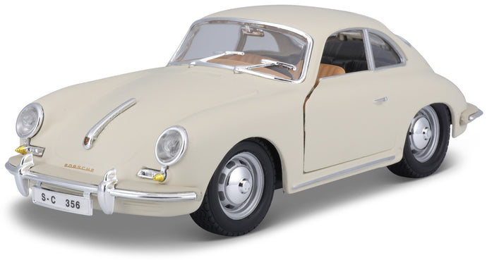 PORSCHE 356 B COUPE' 1961 WHITE-CREAM 1:24 fra Burago