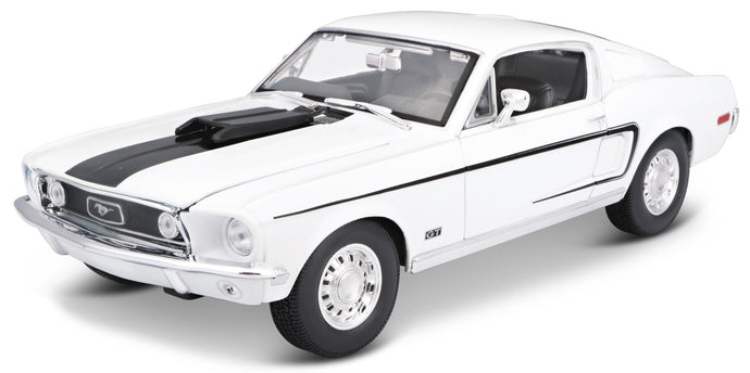 FORD MUSTANG GT COBRA JET 1968 WHITE 1:18