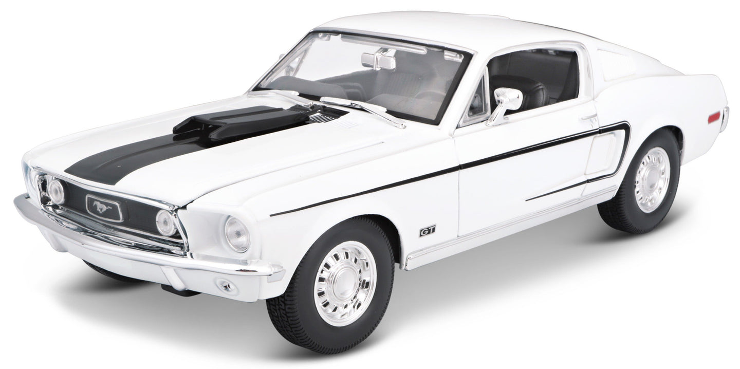 FORD MUSTANG GT COBRA JET 1968 WHITE 1:18