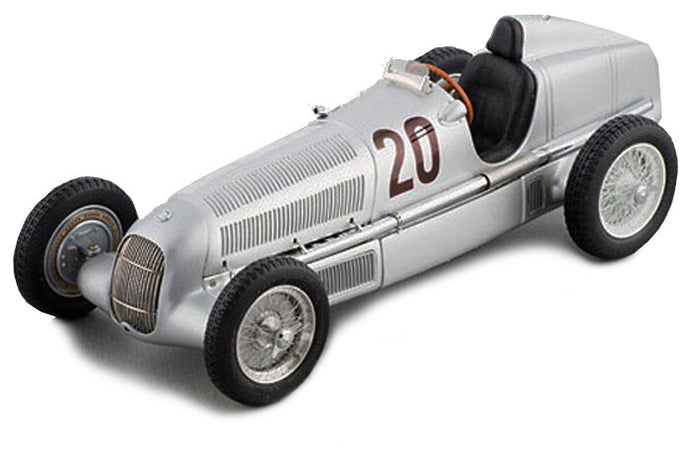 MERCEDES BENZ F1 W25 SPIDER N 20 WINNER ADAC EIFELRENNEN 1934 M.VON BRAUCHITSCH SILVER 1:18