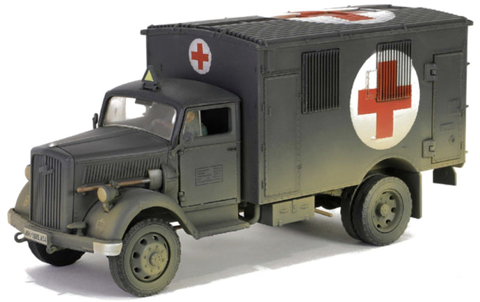 Opel BLITZ GERMAN 4x4 AMBULANCE 1940 grå/hvid/rød 1:32