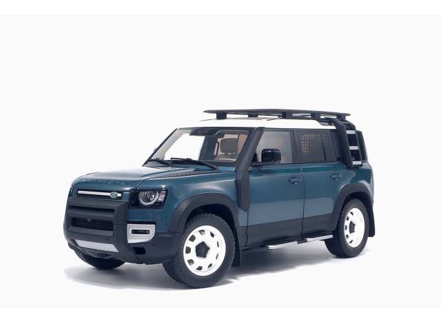 1/18 2020 Land Rover Defender 110 With Roof Pack, Tasman Blue 1:18