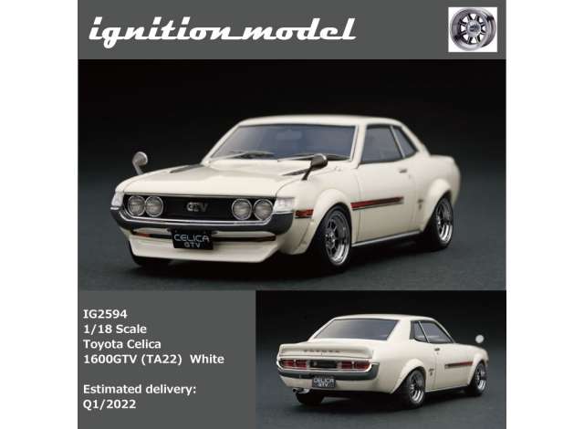 1/18 Toyota Celica 1600GTV (TA22), white 1:18