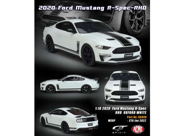 2020 Ford Mustang R-Spec right hand drive, oxford white 1:18