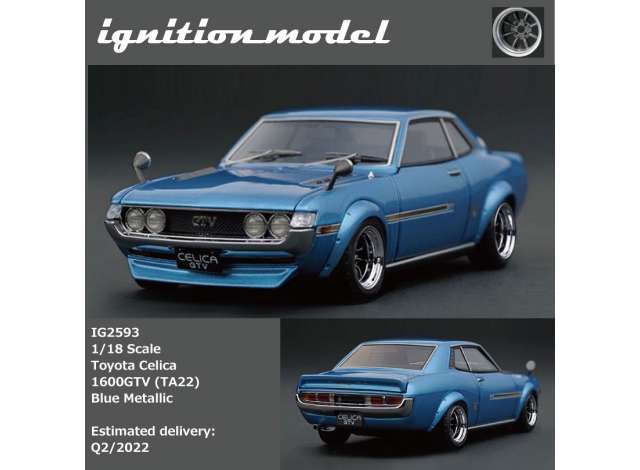 1/18 Toyota Celica 1600GTV (TA22), blue metallic 1:18