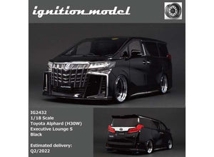 1/18 Toyota Alphard (H30W) Executive Lounge S with 20 inch wheels, black 1:18