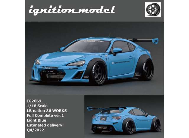 1/18 LB Nation 86 WORKS Full Complete ver. 1, light blue 1:18