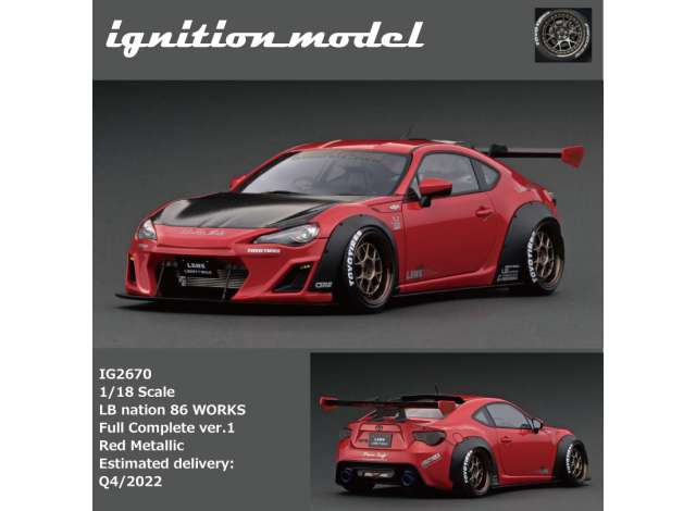 1/18 LB Nation 86 WORKS Full Complete ver. 1, red metallic 1:18