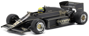 LOTUS F1 97T RENAULT TURBO N 12 WINNER PORTUGAL GP 1985 AYRTON SENNA BLACK GOLD 1:18