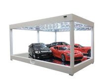 Indlæs billede til gallerivisning Modern Led Show Case white with mirror back 1:18