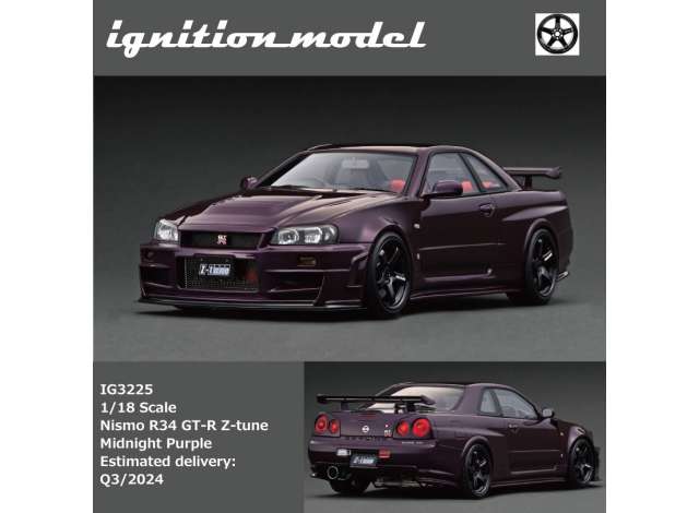 1/18 Nissan Nismo R34 GT-R Z-tune, midnight purple 1:18